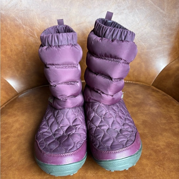 Columbia Minx Slip IV Quilted Burgundy Purple Waterproof Omni Winter Boots W9 - Picture 3 of 7